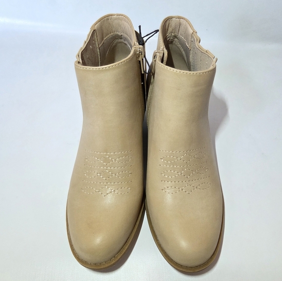 New Frye & Co Jude Ankle Beige Cream Boho Cowgirl Moto Biker Casual Boots Sz 7.5 - Picture 7 of 13